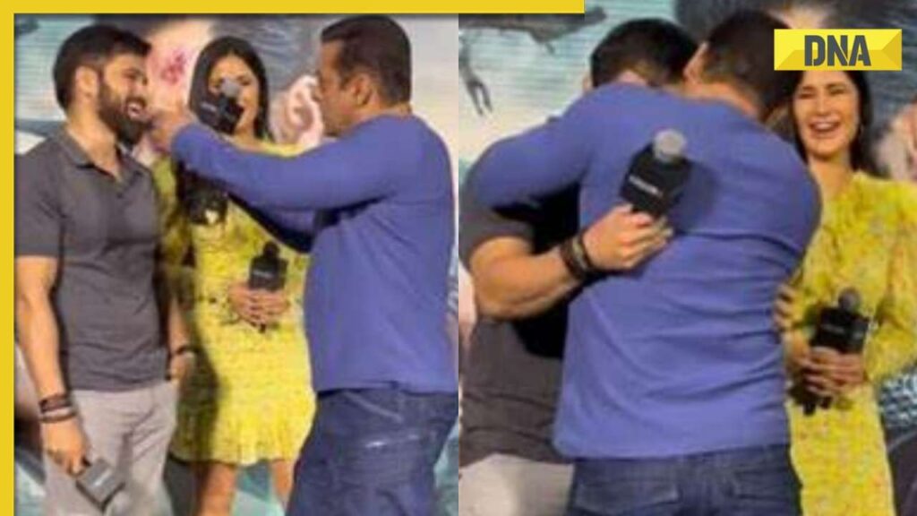 Salman Khan leaves Katrina Kaif stunned as he almost kisses Emraan Hashmi at Tiger 3 success event: ‘Inki aadat…’