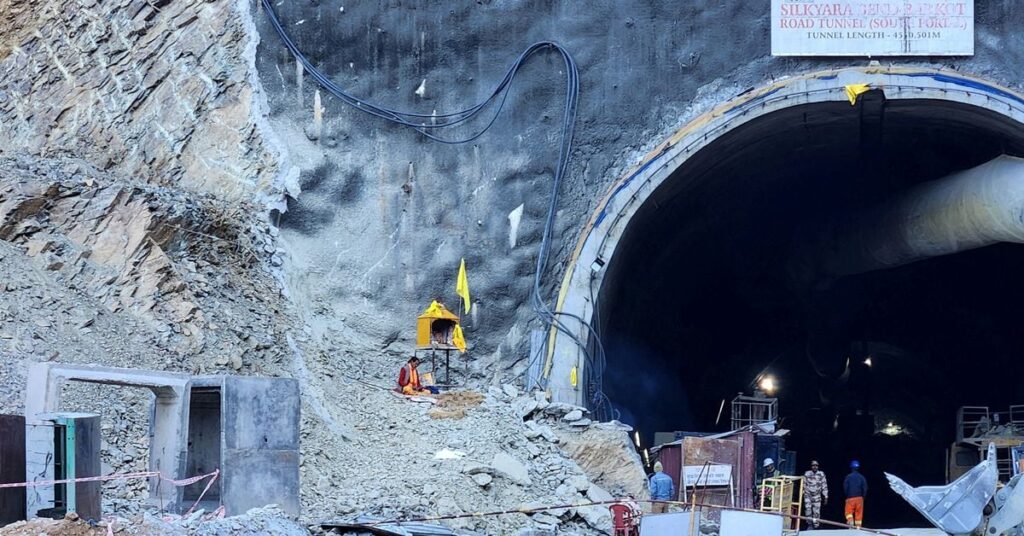 First images from Indian tunnel show workers trapped for nine days First images from Indian tunnel show workers trapped for nine days