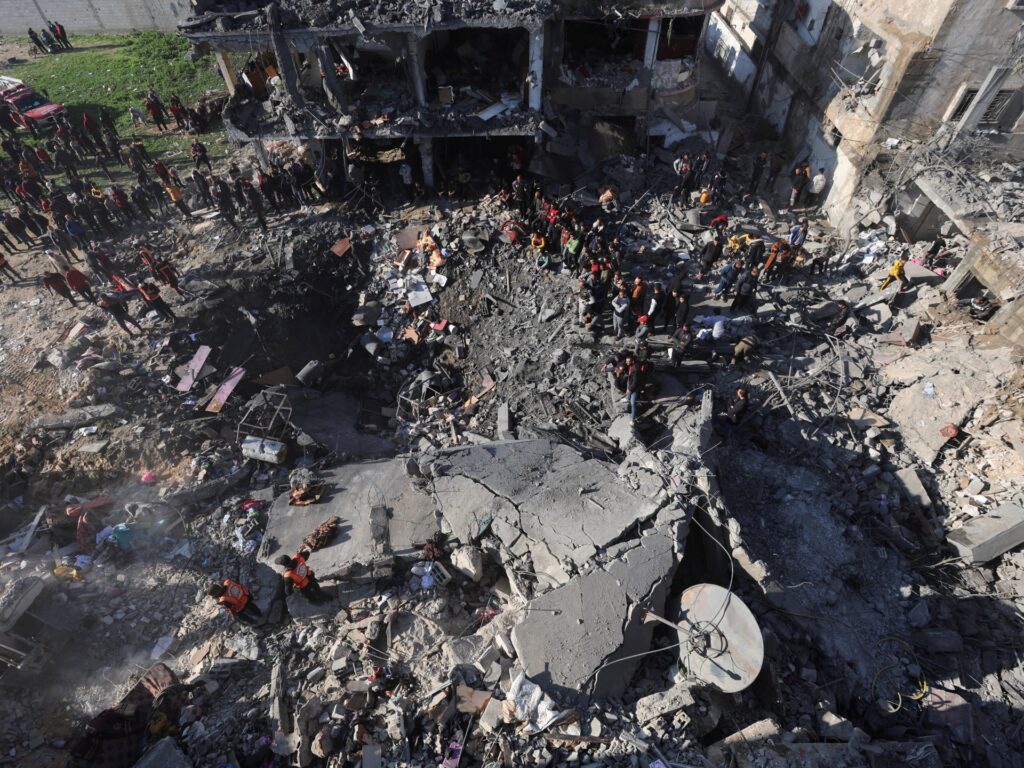 Women and children among dead in Israeli attacks in south Gaza