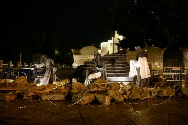 Bethlehem’s bombed-out nativity sculpture sends a powerful message