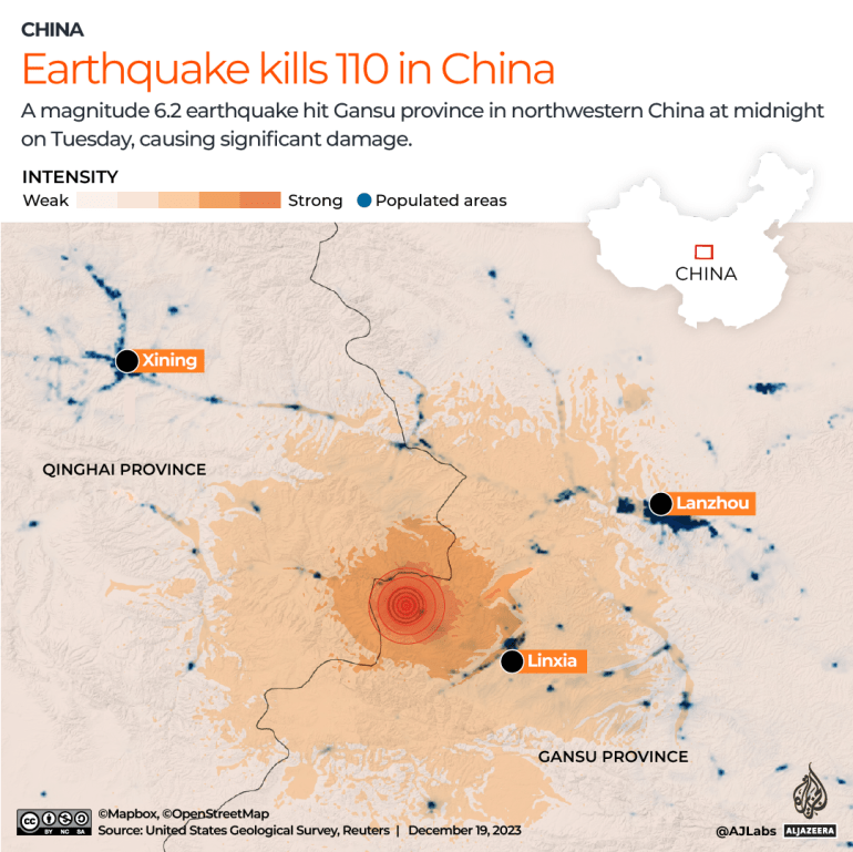 China’s Gansu earthquake kills 118 people: What to know