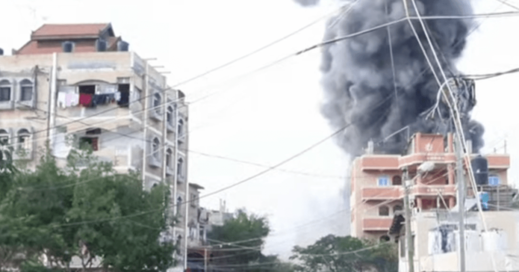 Israeli strike hits during live report near hospital in Rafah