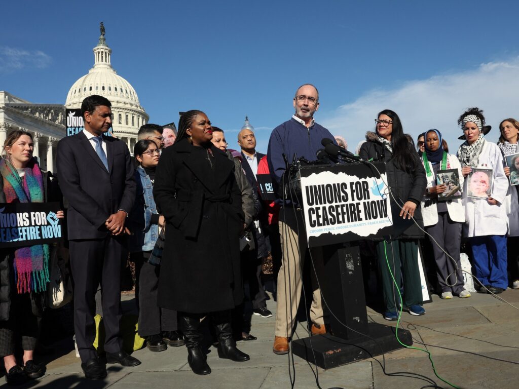 Labour leaders push President Biden for a Gaza ceasefire at US Capitol Labour leaders push President Biden for a Gaza ceasefire at US Capitol