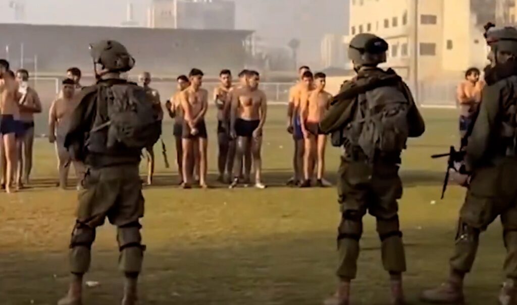 New video shows detainees stripped in Gaza New video shows detainees stripped in Gaza