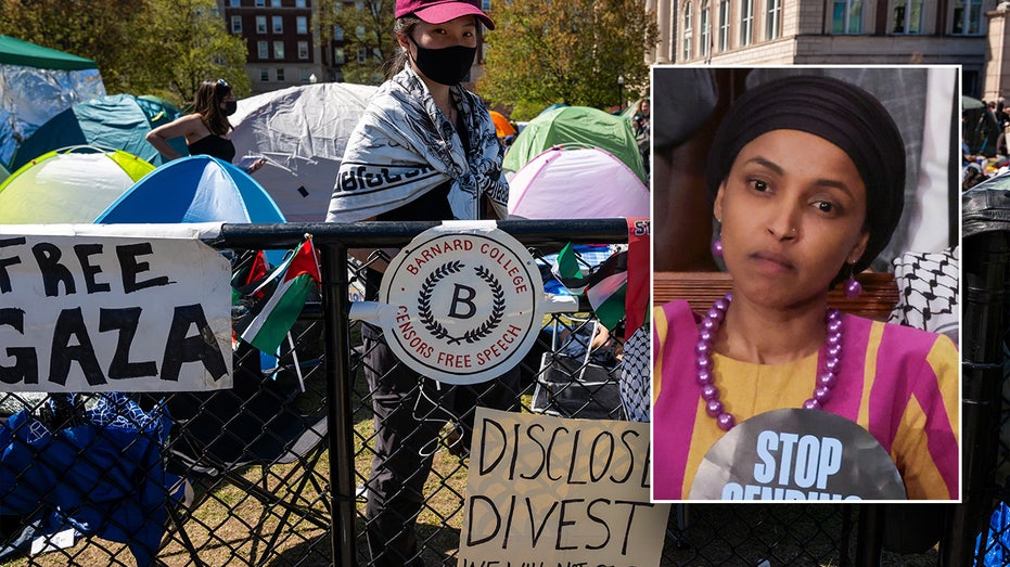 Ilhan Omar excuses Columbia anti-Israel unrest but branded Jan 6 protesters ‘violent mob’
