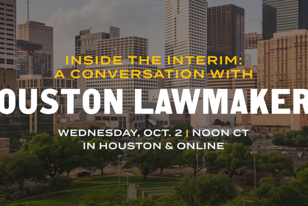 Watch an Oct. 2 conversation with Houston lawmakers Watch an Oct. 2 conversation with Houston lawmakers