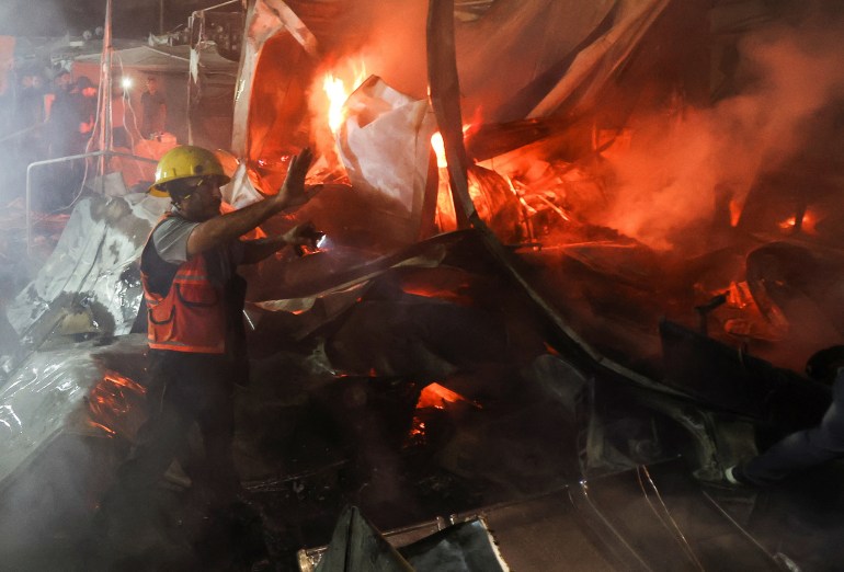 ‘Burned and charred bodies’ as Israel hits tents at central Gaza hospital ‘Burned and charred bodies’ as Israel hits tents at central Gaza hospital