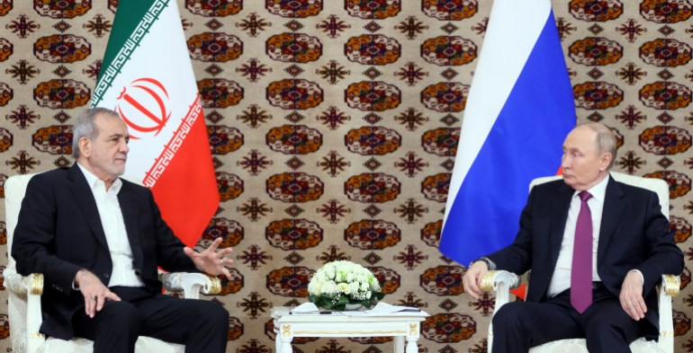Russia’s Putin meets Iran’s Pezeshkian amid spiralling Middle East violence Russia’s Putin meets Iran’s Pezeshkian amid spiralling Middle East violence