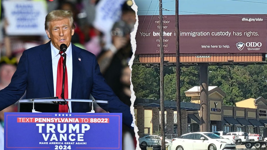 ‘Coming down’: Trump vows to dismantle billboards pushing rights for illegal immigrants if he wins ‘Coming down’: Trump vows to dismantle billboards pushing rights for illegal immigrants if he wins