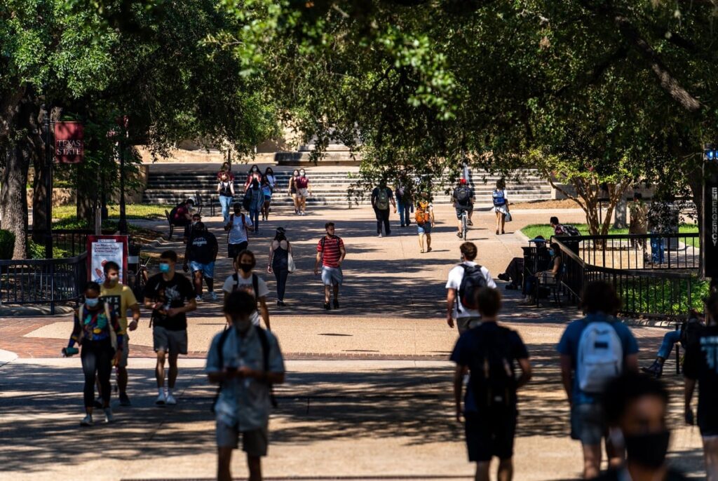 Texas State University condemns demonstrators who brought offensive signs to campus Texas State University condemns demonstrators who brought offensive signs to campus