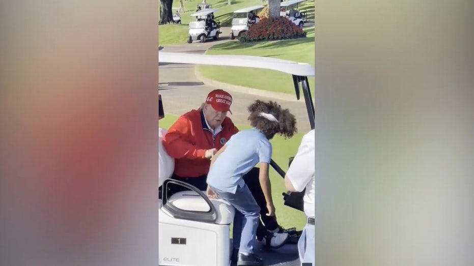 Trump jokingly offers child “millions” for hair during Florida golf outing Trump jokingly offers child “millions” for hair during Florida golf outing