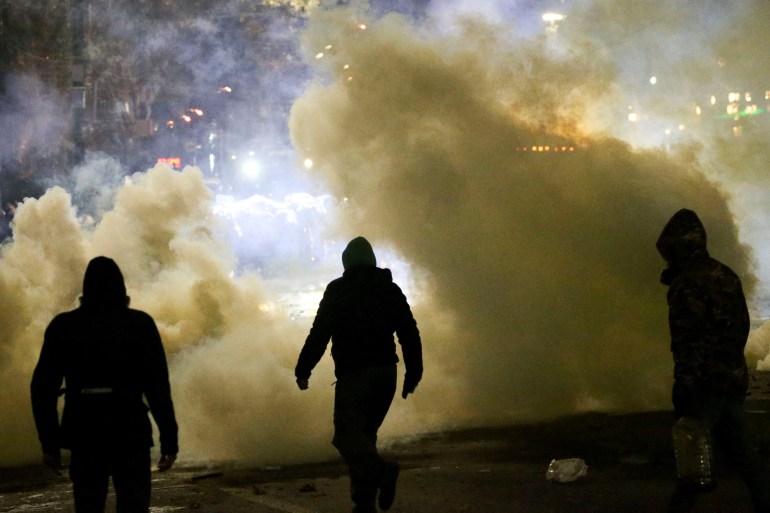 Police raid Georgia opposition parties’ offices as protests continue Police raid Georgia opposition parties’ offices as protests continue