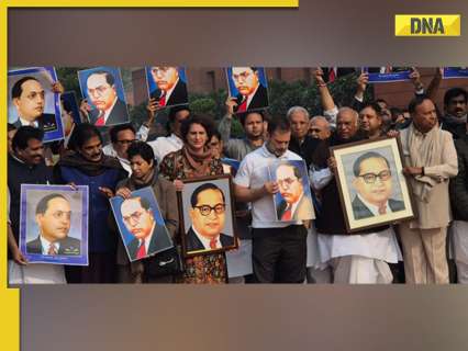 Opposition MPs hold protest in Parliament against HM Amit Shah’s remarks on Babasaheb Ambedkar Opposition MPs hold protest in Parliament against HM Amit Shah’s remarks on Babasaheb Ambedkar