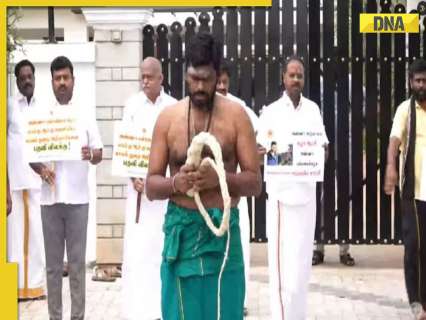 Watch: Tamil Nadu BJP chief Annamalai whips himself as he protests over sexual assault at Anna University Watch: Tamil Nadu BJP chief Annamalai whips himself as he protests over sexual assault at Anna University