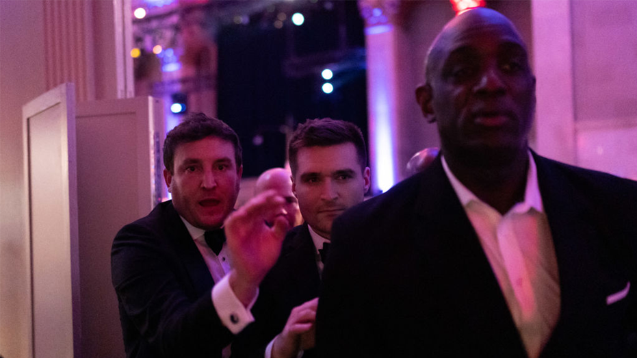 Trump adviser Alex Bruesewitz collapses on stage during speech at New York Young Republican Club gala Trump adviser Alex Bruesewitz collapses on stage during speech at New York Young Republican Club gala