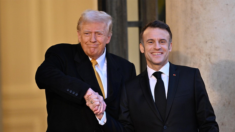 Social media reacts to Trump ‘dominating world leaders’ with Macron handshake during meeting in France Social media reacts to Trump ‘dominating world leaders’ with Macron handshake during meeting in France