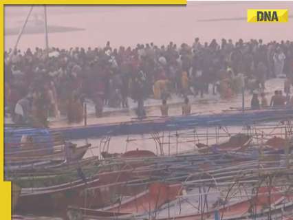Mahakumbh Mela 2025: Amid heavy fog, devotees take dip at Triveni Sangam in Prayagraj, watch Mahakumbh Mela 2025: Amid heavy fog, devotees take dip at Triveni Sangam in Prayagraj, watch
