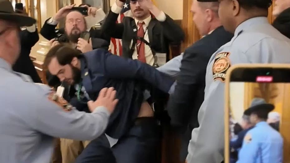 State senator pushed to the ground, arrested while trying to enter Georgia House chamber State senator pushed to the ground, arrested while trying to enter Georgia House chamber