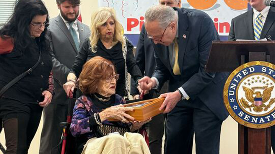 ‘Living legend’: Schumer honors centenarian Holocaust survivor with Capitol flag, Senate floor recognition ‘Living legend’: Schumer honors centenarian Holocaust survivor with Capitol flag, Senate floor recognition