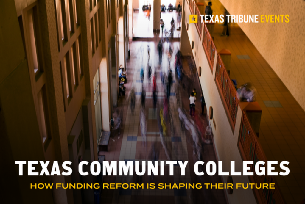 Join us Feb. 26 in Denton or online for a conversation on the impact of the state’s new community college funding law Join us Feb. 26 in Denton or online for a conversation on the impact of the state’s new community college funding law