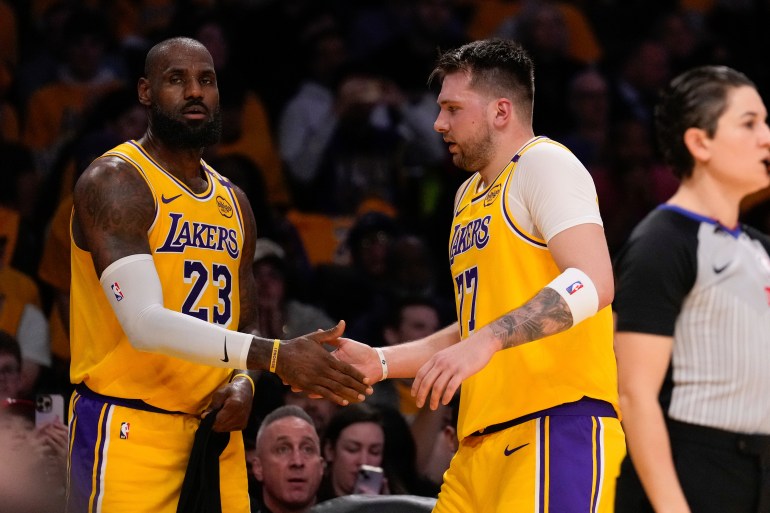 Luka Doncic makes LA Lakers debut with win against Utah Jazz