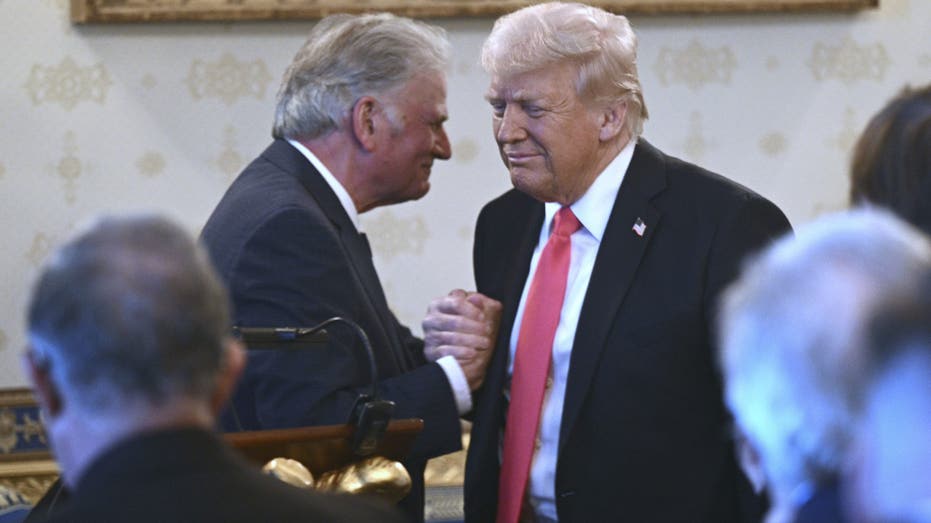 Trump hosts faith leaders for Easter prayer dinner, slams effort to rid America of Christian principles