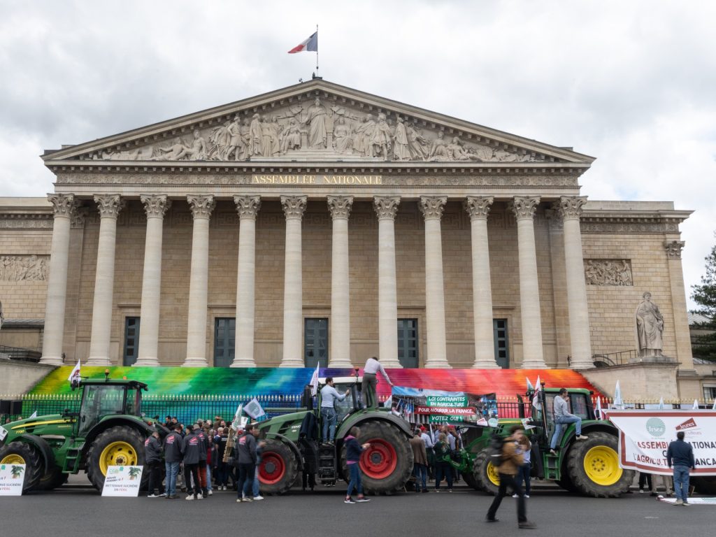 French farmers protest in Paris for law loosening environmental regulations