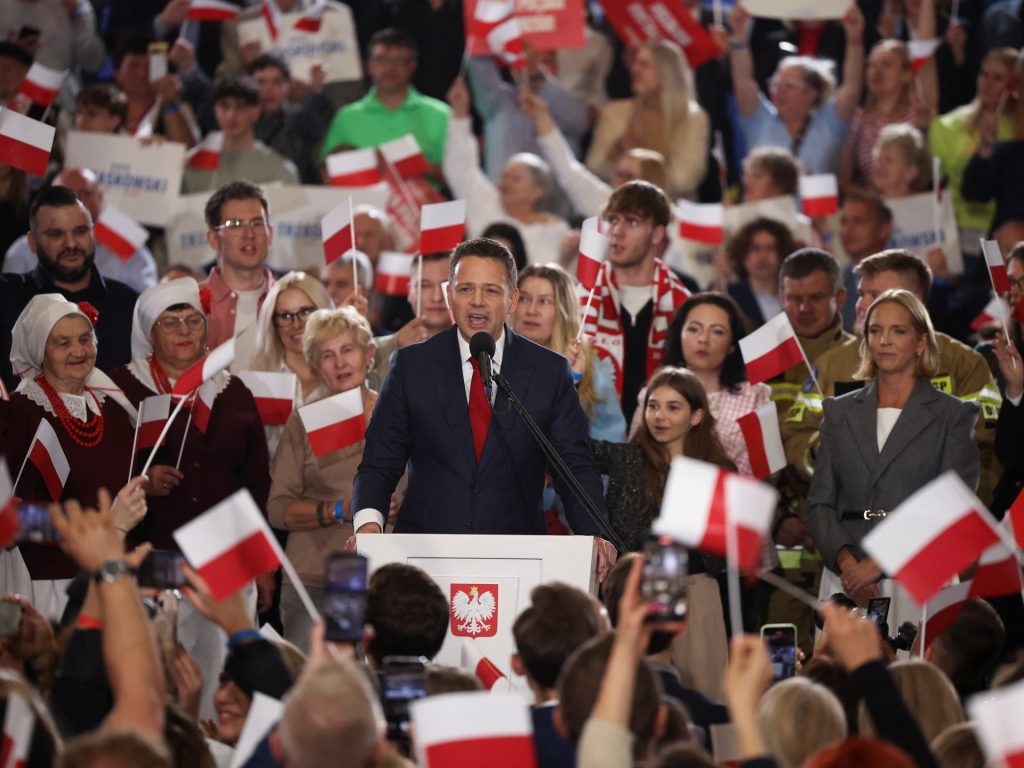 Centrist Trzaskowski leads first round in Poland’s tight presidential poll