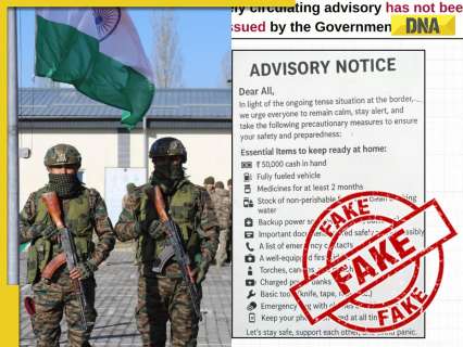 DNA Verified: Amid India-Pakistan tension, FAKE advisory surfaces online DNA Verified: Amid India-Pakistan tension, FAKE advisory surfaces online
