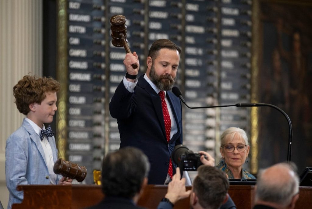 Speaker Dustin Burrows, once tagged as “liberal,” kept skeptics at bay by leaning into a conservative agenda