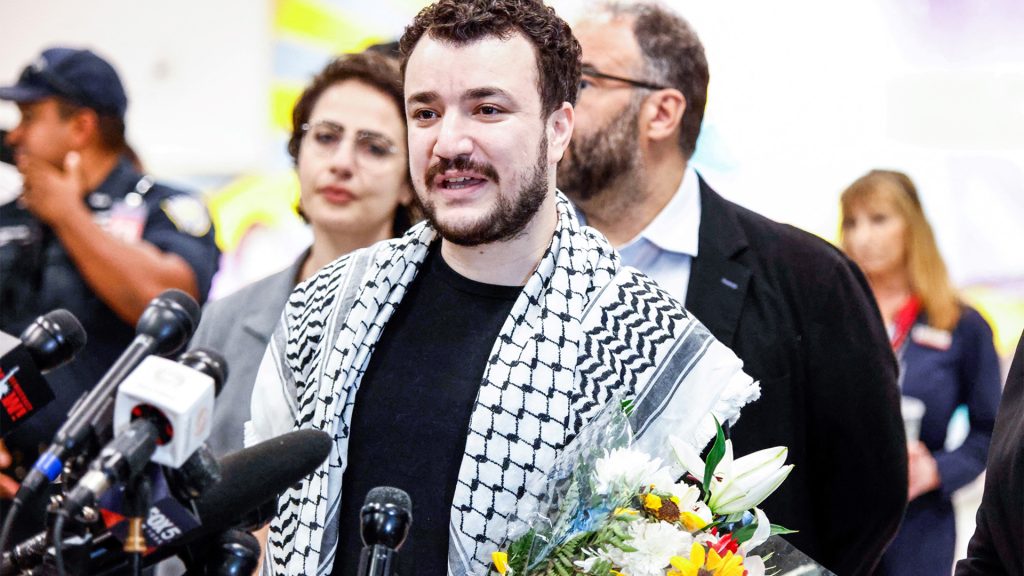 Freed Mahmoud Khalil vows to keep speaking up for Palestine after release