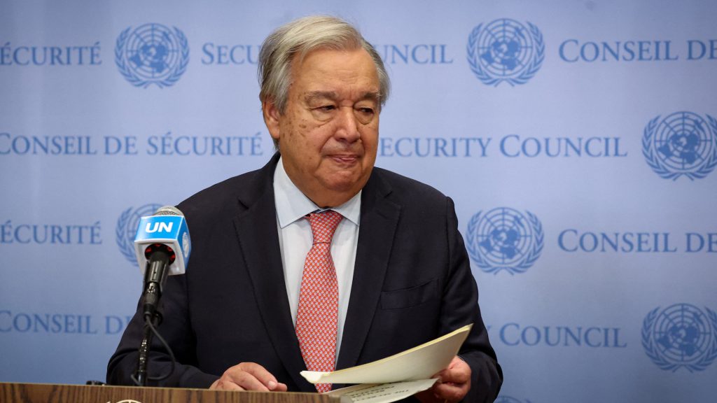 UN chief slams Israel for ‘deliberate’ Gaza ‘catastrophe’