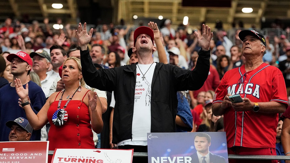 Charlie Kirk mourners gather from across US to celebrate legacy of conservative activist