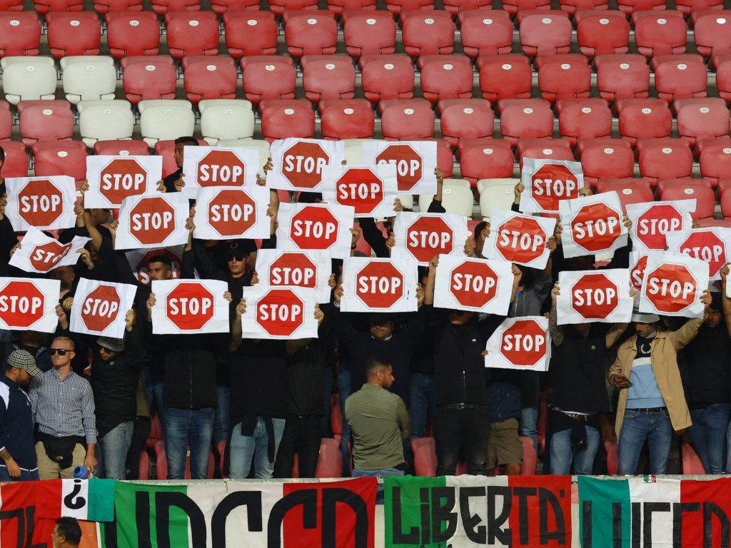 Pro-Palestine protesters target Italy training for Israel World Cup tie Pro-Palestine protesters target Italy training for Israel World Cup tie