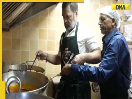 Viral video shows Congress MP Rahul Gandhi making Imarti, besan laddus; WATCH