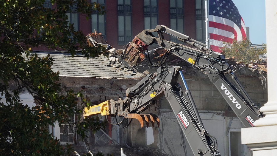 Trump celebrates White House demolition as new ballroom rises: ‘Music to my ears’ Trump celebrates White House demolition as new ballroom rises: ‘Music to my ears’