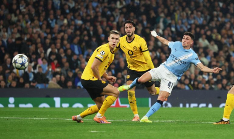 Man City’s Foden scores two goals in win over Dortmund in Champions League Man City’s Foden scores two goals in win over Dortmund in Champions League