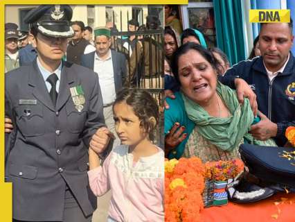IAF Wing Commader Namansh Syal’s last rites in Himachal native village: Wife Wing Commander Afshan salutes, mother bids tearful farewell