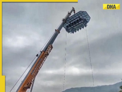 WATCH: 5 stranded mid-air in sky dining restaurant near Munnar in Kerala, rescue ops underway WATCH: 5 stranded mid-air in sky dining restaurant near Munnar in Kerala, rescue ops underway