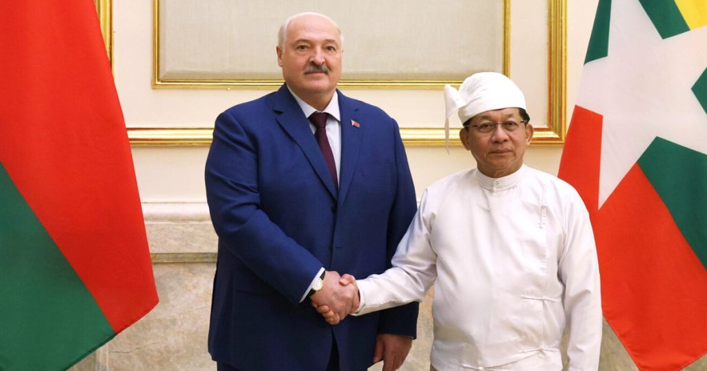 Belarus’s Lukashenko becomes second only leader to visit Myanmar since coup Belarus’s Lukashenko becomes second only leader to visit Myanmar since coup