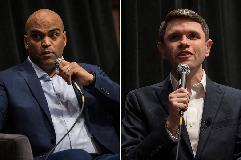 U.S. Senate hopeful Colin Allred criticizes rival James Talarico for accepting billionaire Adelson’s donations