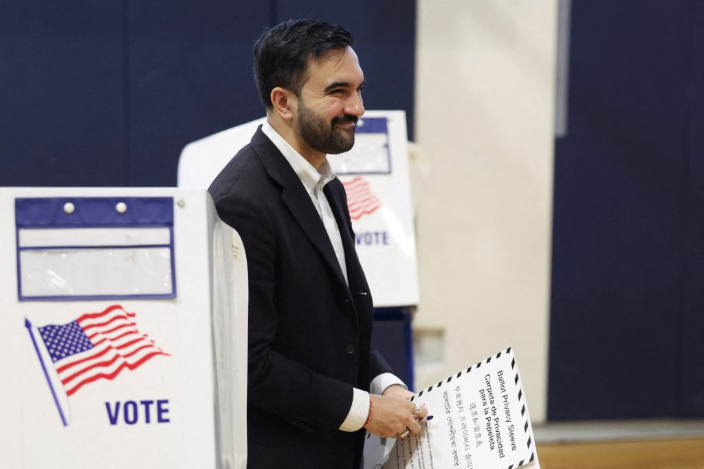 ‘On the brink of making history’: Zohran Mamdani casts vote in NYC election