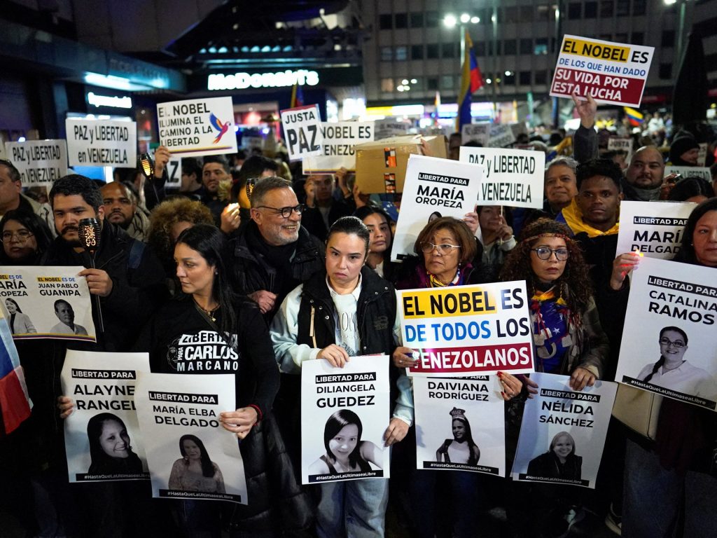 Supporters of Venezuela’s Machado rally in cities around the world Supporters of Venezuela’s Machado rally in cities around the world
