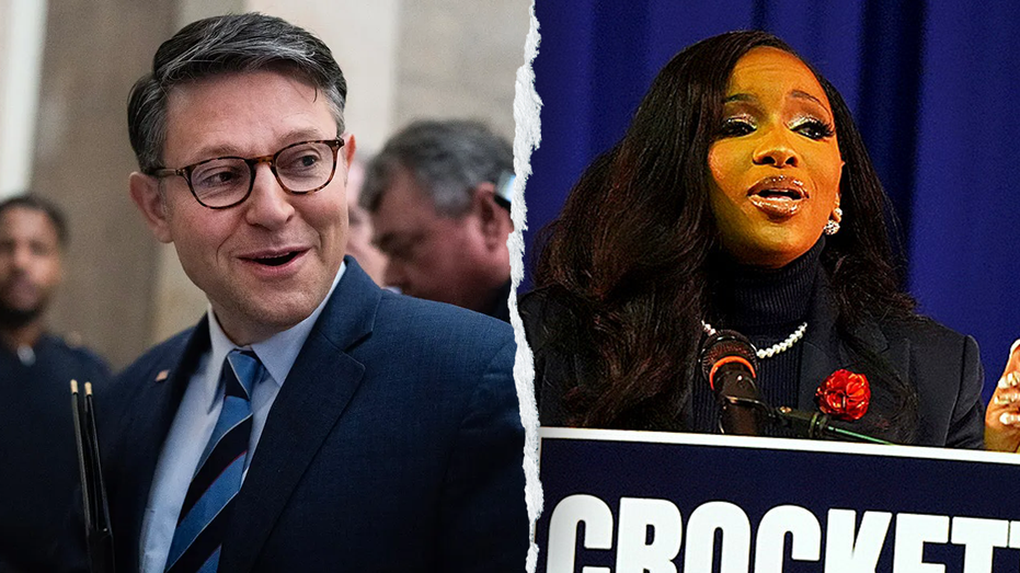 Speaker Johnson laughs off Jasmine Crockett Senate bid: ‘Absolutely delighted’ she is running Speaker Johnson laughs off Jasmine Crockett Senate bid: ‘Absolutely delighted’ she is running