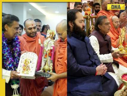Mukesh Ambani, Anant Ambani offer prayers at Kashtbhanjandev Hanuman Mandir in Gujarat, see PICS Mukesh Ambani, Anant Ambani offer prayers at Kashtbhanjandev Hanuman Mandir in Gujarat, see PICS