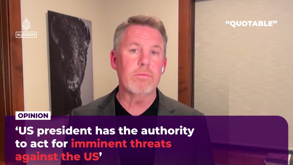 ‘US president has the authority to act for imminent threats against the US’