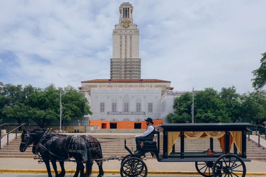 Mock funeral mourns death of academic freedom as UT System weighs rule on cutting programs Mock funeral mourns death of academic freedom as UT System weighs rule on cutting programs