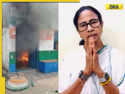 West Bengal Election Results Live Update: Mamata Banerjee’s TMC party office burned down amid BJP lead; Watch Video