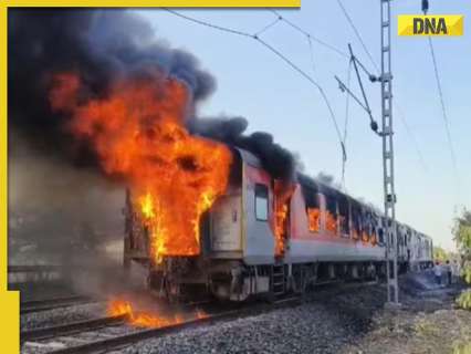 Huge fire breaks out on Delhi-bound Rajdhani Express in Madhya Pradesh, dozens of passengers evacuated, details here