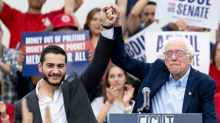 Bernie Sanders campaigns with controversial Michigan Senate candidate